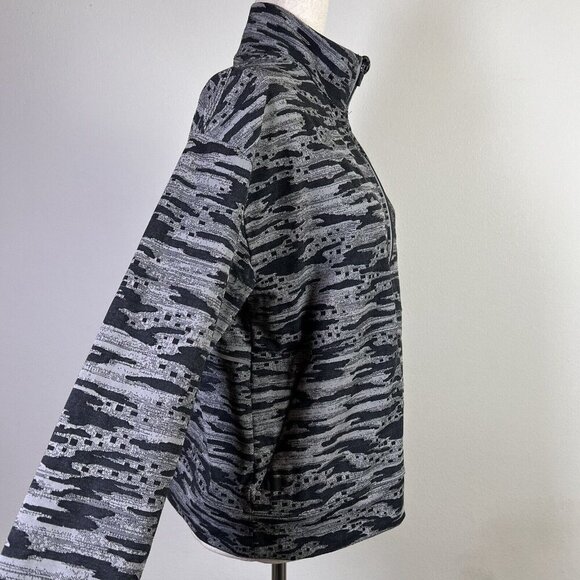 Title Nine Daily Decathlon Full Zip Jacket Women's Large Grey Camo Running Gym - Picture 14 of 16